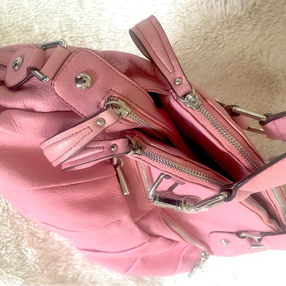 B. Makowsky Dusty Rose Leather Shoulder Bag - Picture 14 of 16